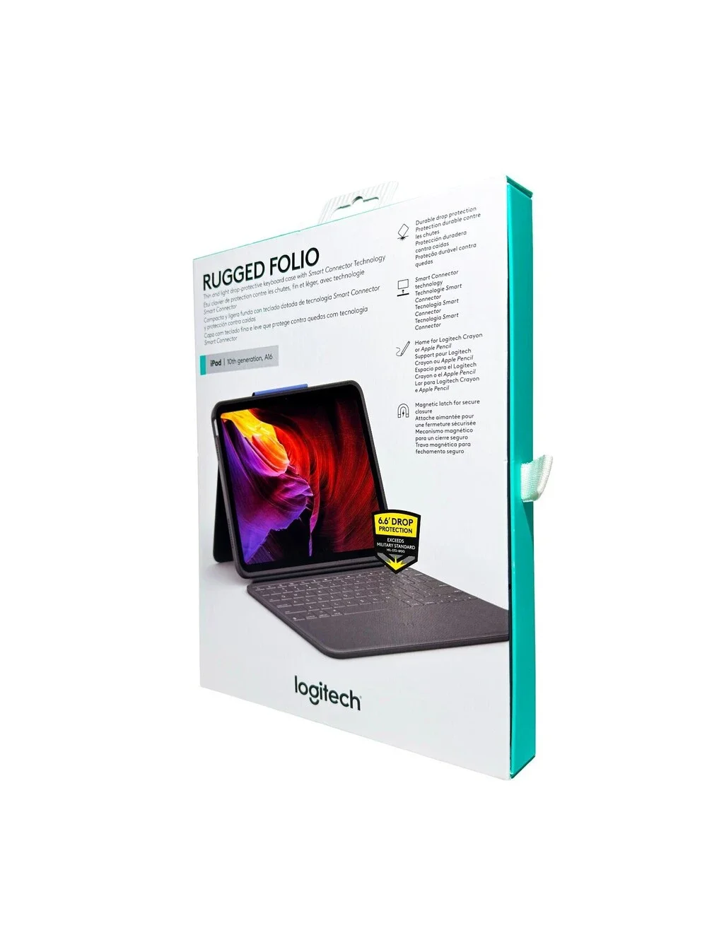 Logitech Rugged Folio Smart Keyboard Case Apple iPad 10th Gen A16 Graphite New